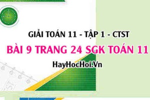 Giải bài 9 trang 24 Toán 11 tập 1 SGK Chân trời sáng tạo
